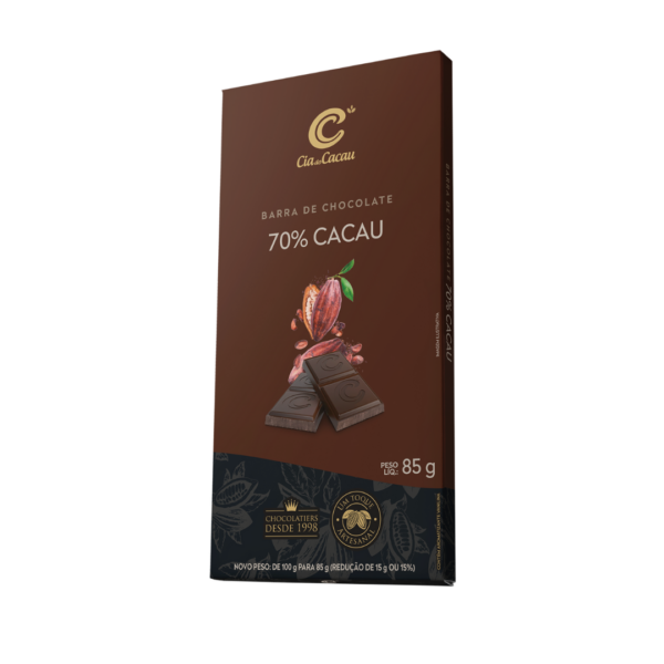 Barra de Chocolate 70% Cacau 85g