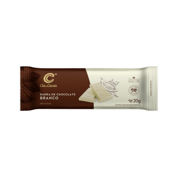 Barra de chocolate ao branco 20g