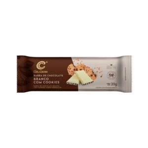 Barra de chocolate ao branco com cookies 20g