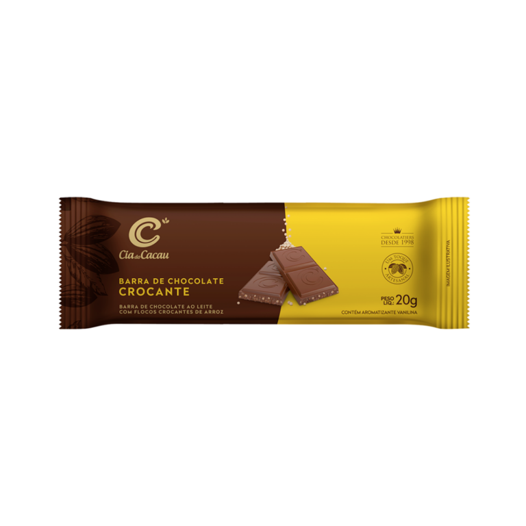 Barra de chocolate crocante 20g