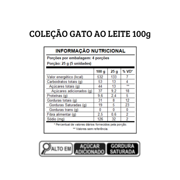 Chocolate ao leite Coleção Gato 100g - Image 2